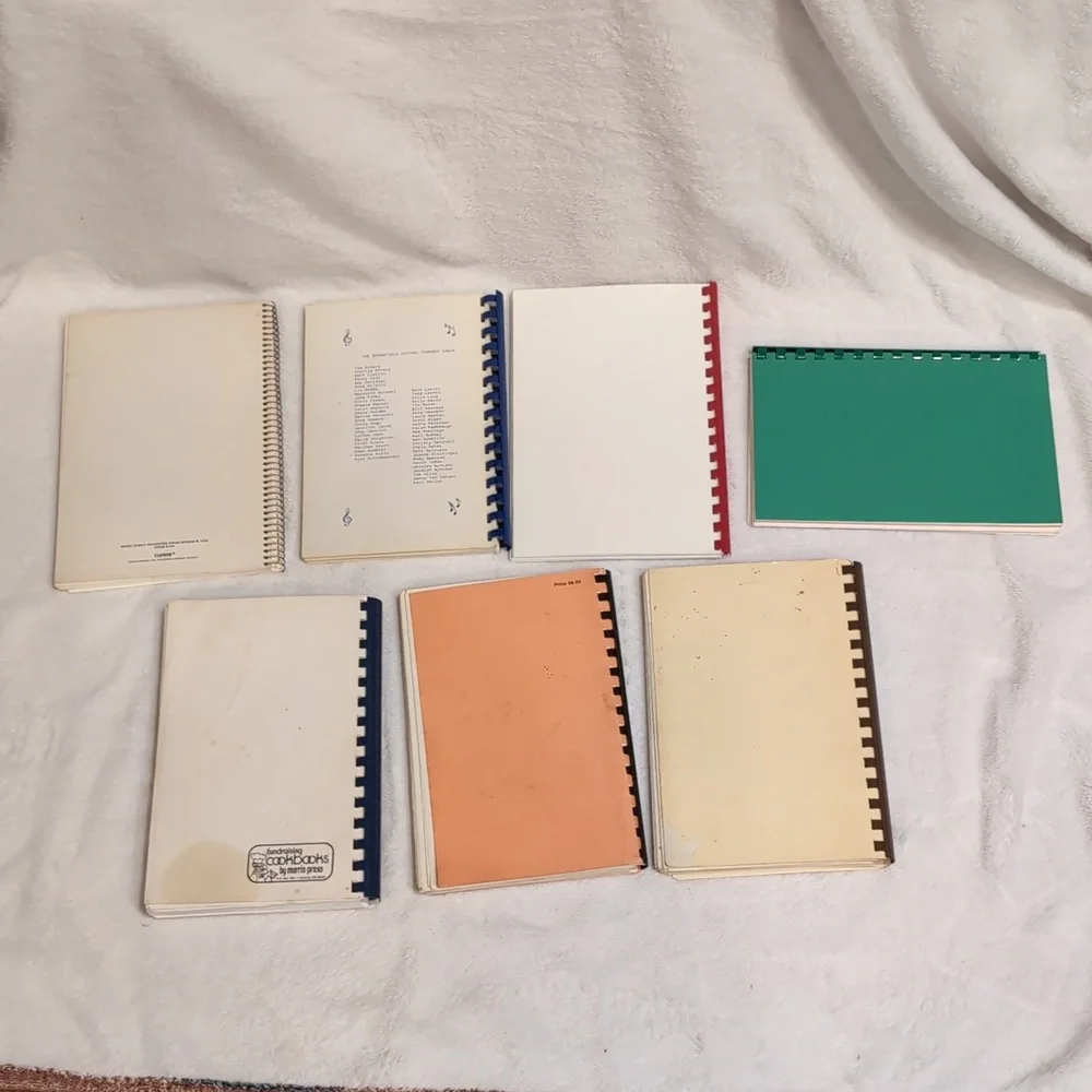 Assorted Spiral-Bound Cookbooks 1980-1990 retro used condition